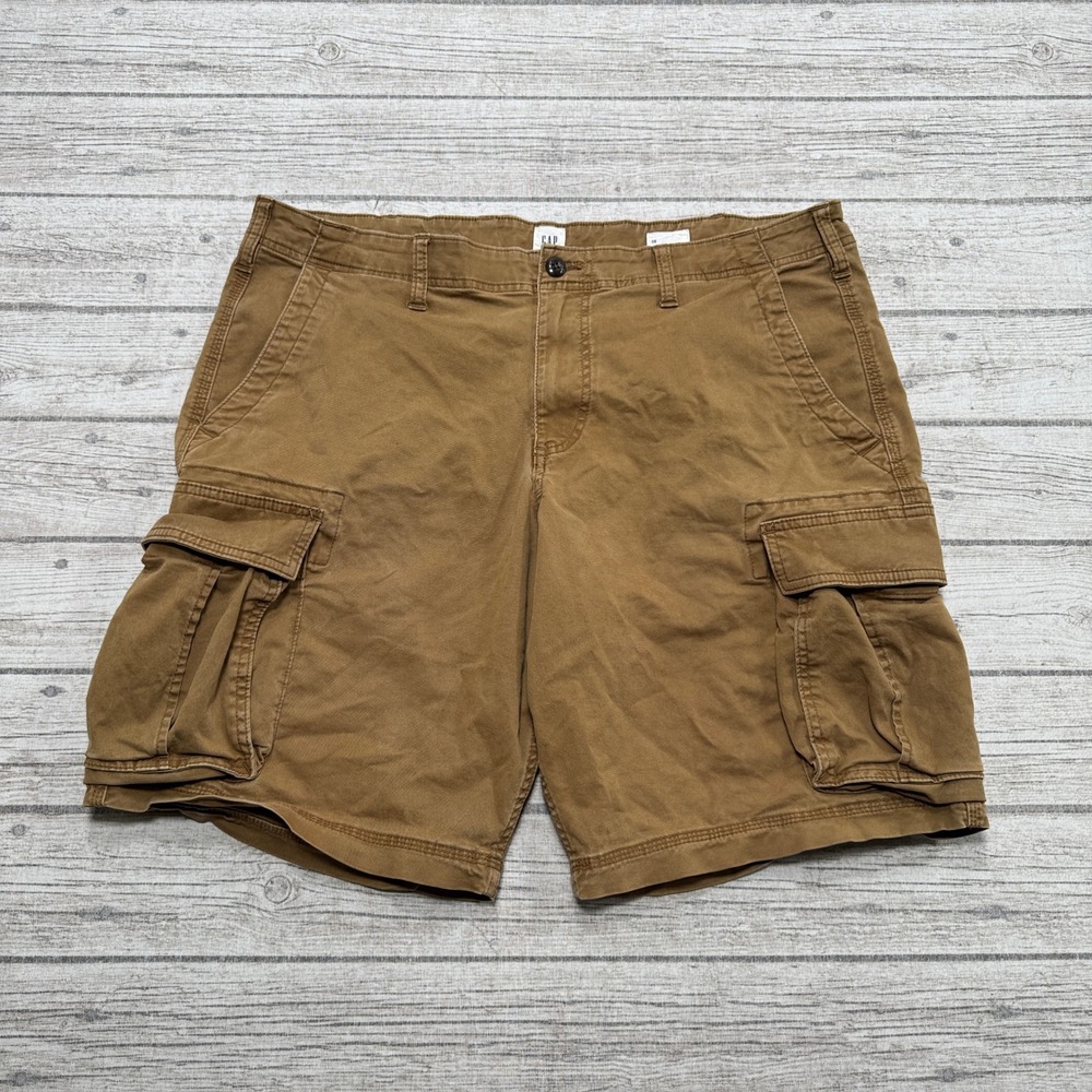 Gap Cargo Shorts Men's 38 Brown Relaxed Fit Cotton Twill Utility Hunting Outdoor